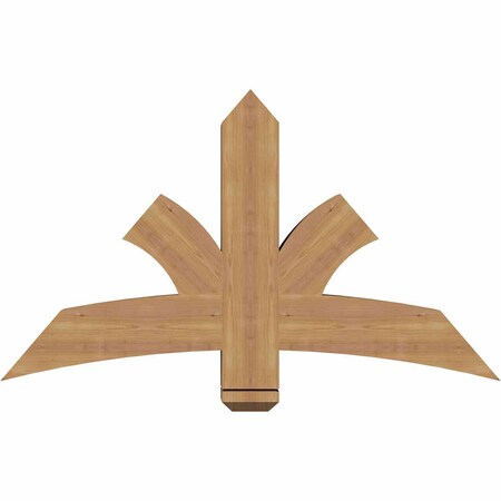 Ekena Millwork Davenport Timber Gable Bracket, Western Red Cedar, 48"W x 28"H x 5 1/2"D x 5 1/2"F, 14/12 Pitch GBW048X28X0606DAV00SWR